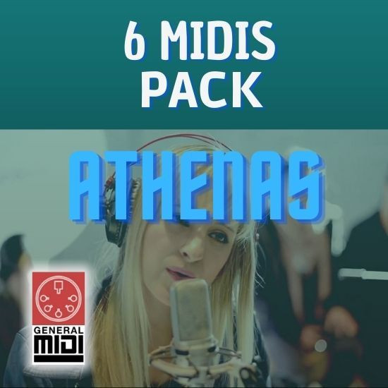 PACK de 6 midis catolicos de ATHENAS la mejor cantante recopilamos 6 de los mejores temas de athenas y los pusimos en un paquete a precio especial, escucha los demos y al pagar descargas el zip con los midis completos. 
