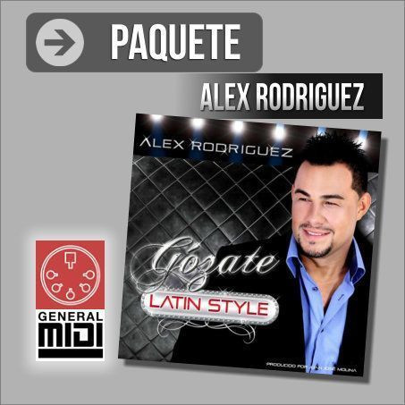 Paquete de 11 MIDIS de Alex Rodriguez de sus éxitos y canciones mas populares 11 midis completos de alex rodriguez en este paquete, compra y descarga el archivo ZIP que contiene los midis de los temas relacionados en la lista.
