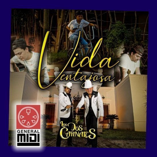 midi del tema norteño VIDA VENTAJOSA con los Dos Carnales (con linea melodica) 